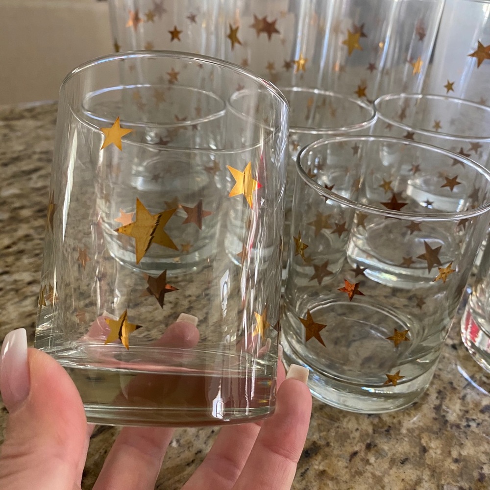 Gold star glasses